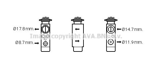 AVA QUALITY COOLING Расширительный клапан, кондиционер CN1219